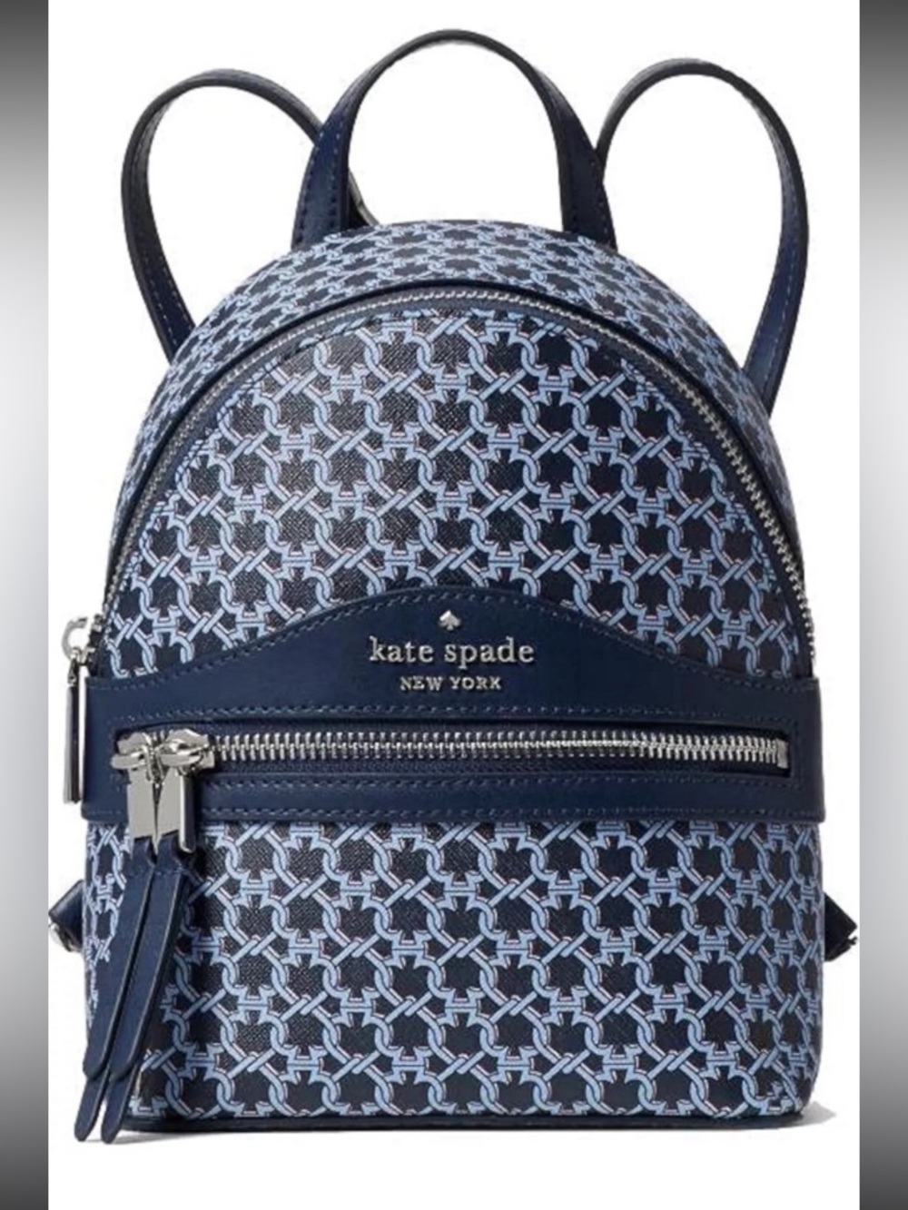 Kate Spade Spade Link Mini Convertible Backpack Blue NWOT